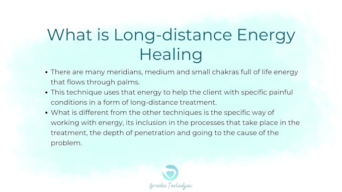 perform long distance energy healing treatment