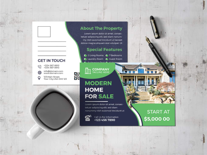 Design real estate postcard eddm mailer template by Kurshida Fiverr