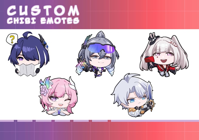draw custom emotes in chibi anime style