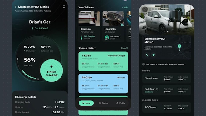 develop ev charging app, electronic car charging app, ev charging app finder