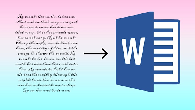convert any written image into ms word document