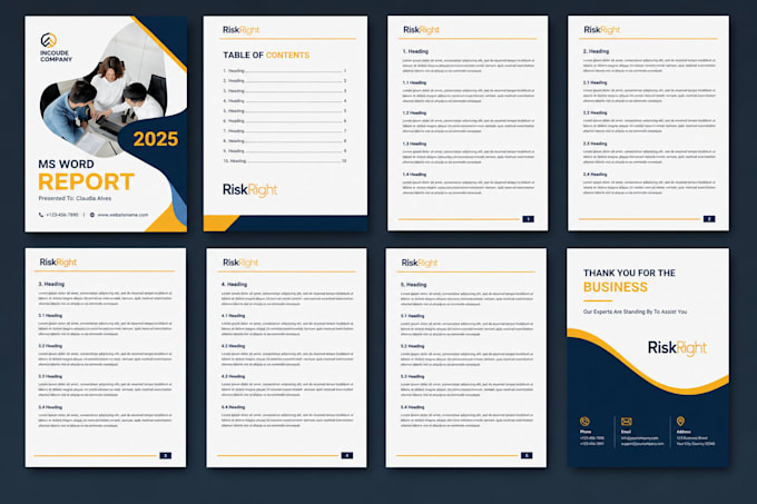create ms word report template