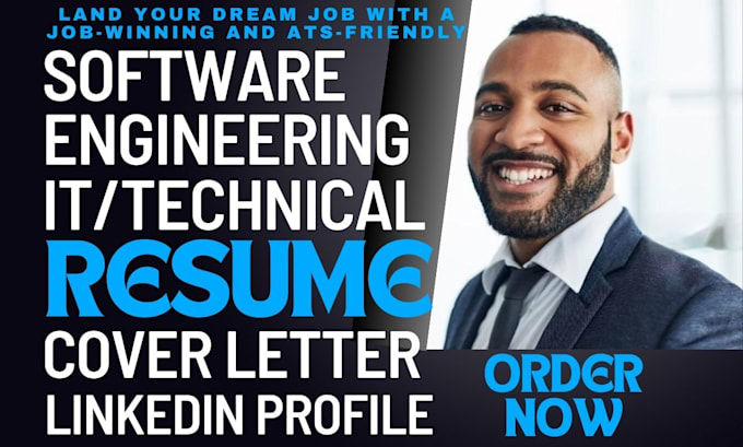 provide standard engineering, software engineer, IT, tech resume writing service