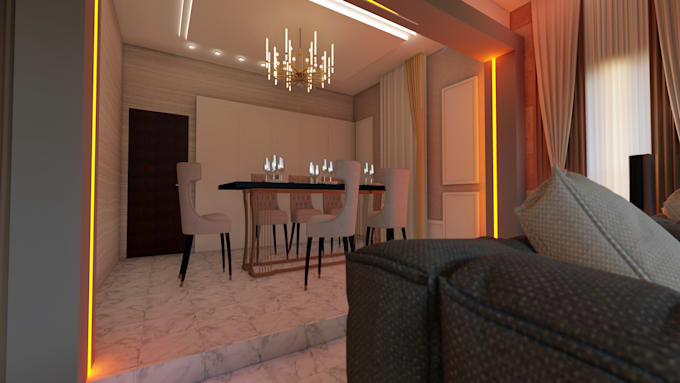 Design livingroom and dining area with realistic 3d lumion by ...