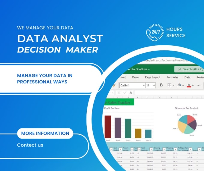 Be your data analyst, data visualization, excel expert, by Samikhan4 ...
