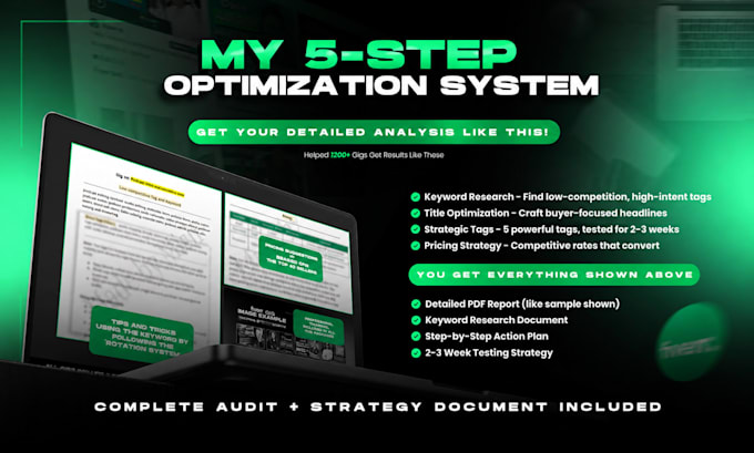 optimize your fiverr gig SEO, gig description, and gig image