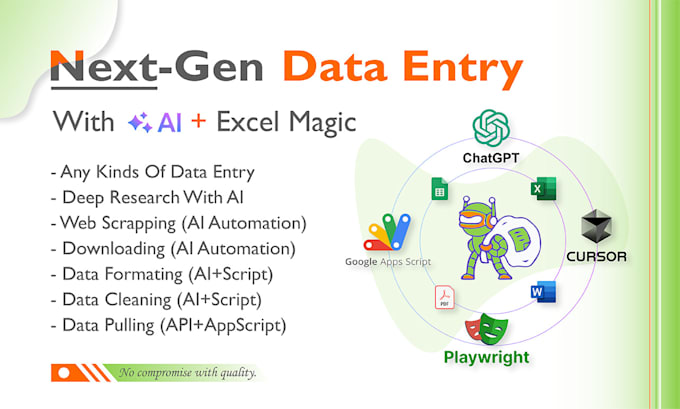 be your smart virtual assistant for ai automation, data entry and web research