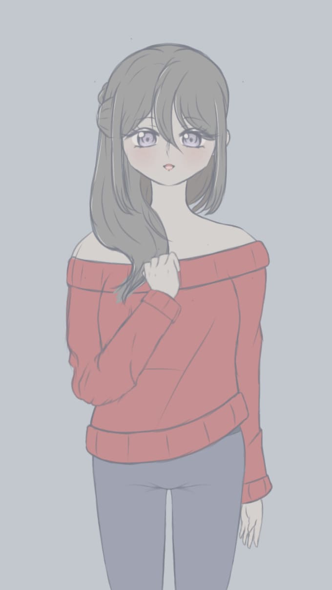 Drawing aesthetic anime characters by Qamarez Fiverr