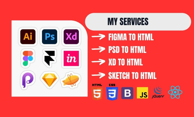 convert any file to html, bootstrap 5 with responsive design