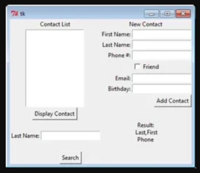Create a gui using python tkinter by Aravinds0516 | Fiverr