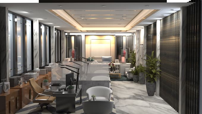 Do architectural interior design with realistic 3d rendering by ...