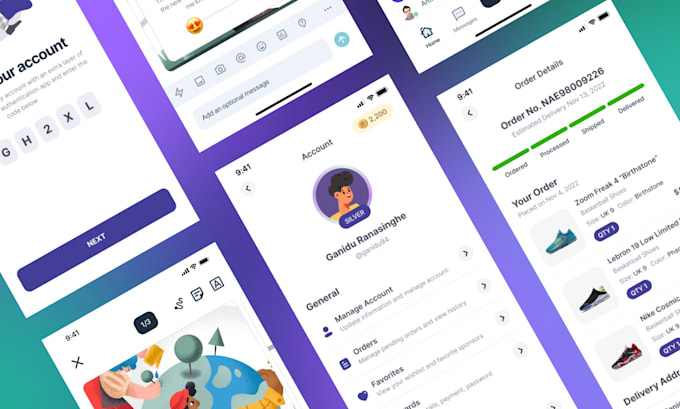 Design tailor made mobile apps in 48 hours ui ux by Ganidur | Fiverr
