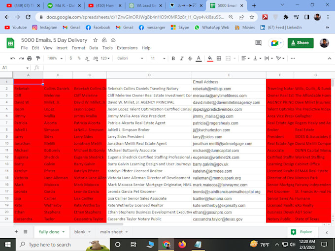do b2b targeted lead generation, web research and email list building