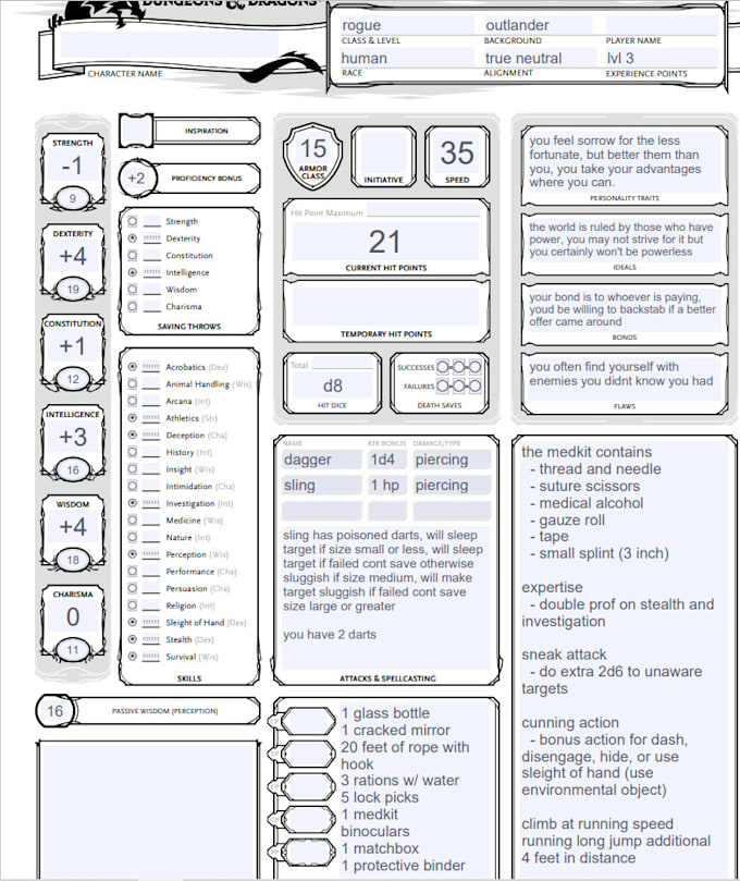 Write a custom dnd story for you by Granuble Fiverr