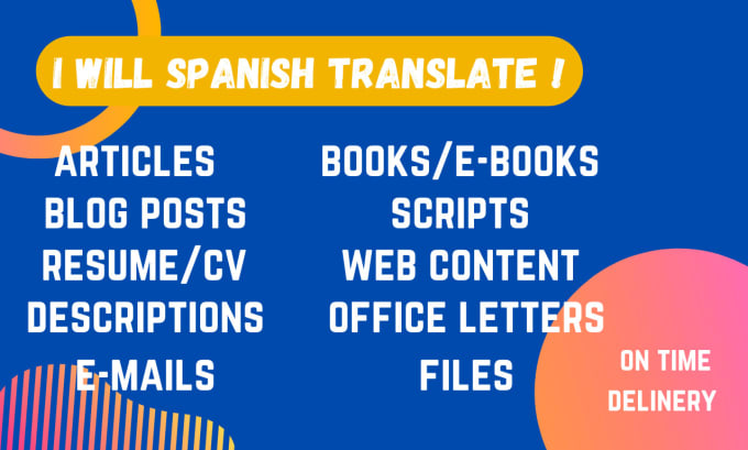 Accurately Translate Spanish To English English To Spanish By Prathameshavina Fiverr 3362
