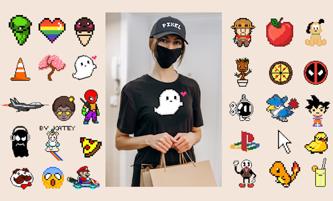 design your own unique shirts with custom pixels
