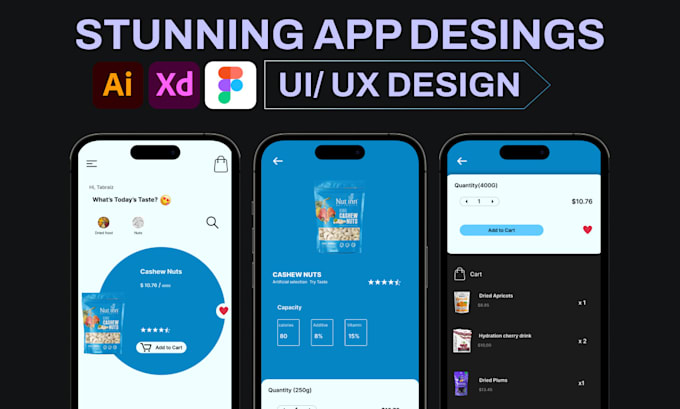 Design stunning mobile app ui ux design using figma, xd by ...