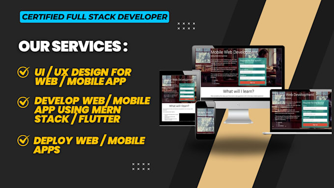 develop full stack web app using react next nodejs nestjs mongodb postgres mern