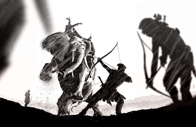 create a cost efficient illustration or concept art without ai