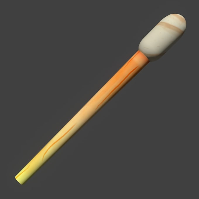 make a 3d game asset with stylized, hand painted textures