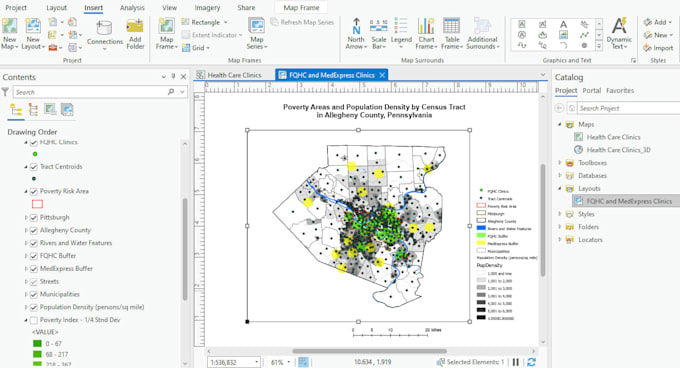 make gis maps using arcgis, arcmap, qgis