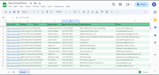 scrape zillow property data with all information