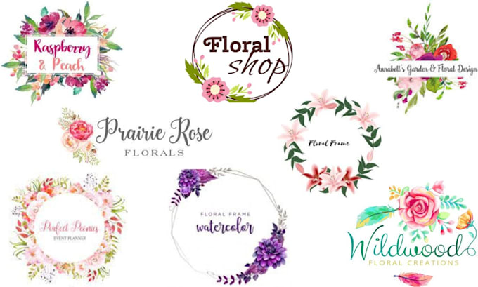 make fresh and modern flower logo for your business
