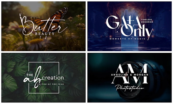 make a luxury signature and line art logo
