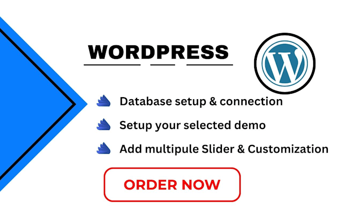 install wordpress, demo import, customization within 2 hour