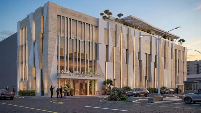 do 3d exterior design, commercial buildings and 3d rendering