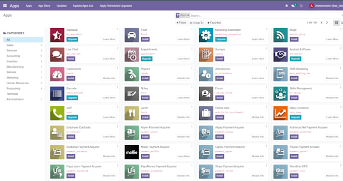 develop ,customize , and upgrade  your odoo modules