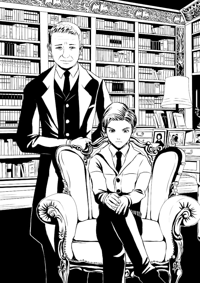 Draw japanese comic style characters by Colinkaze Fiverr