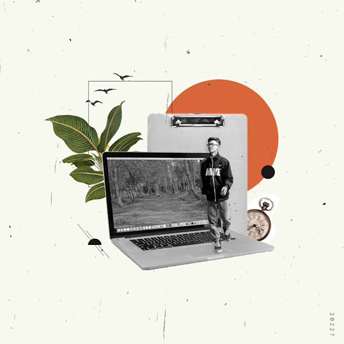 make awesome digital collage art illustration in any theme