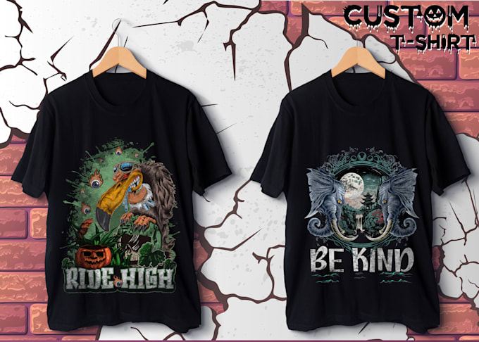 make custom t shirt design and artwork graphic design
