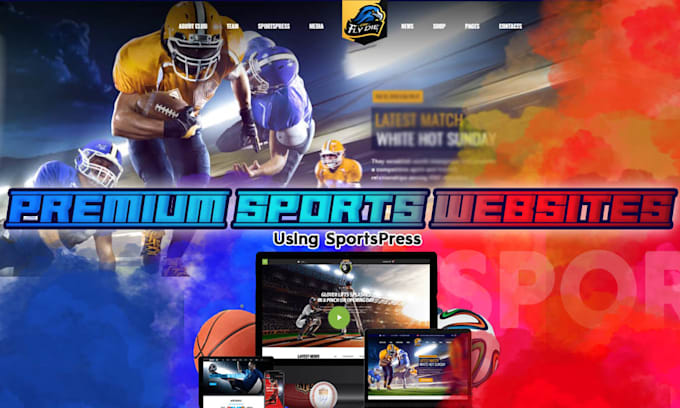 create a professional american football website