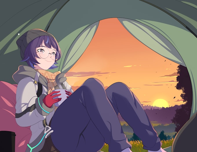 draw illustration in anime style