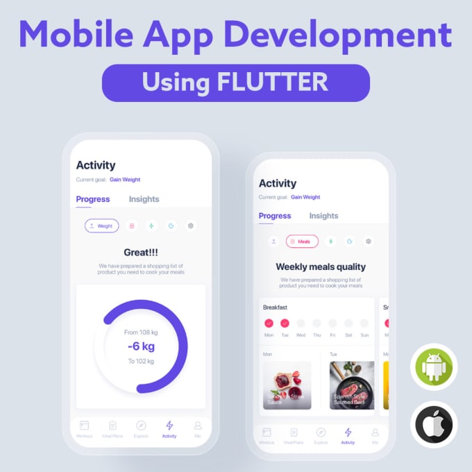 Develop android and ios apps using flutter by Prashant09mca | Fiverr