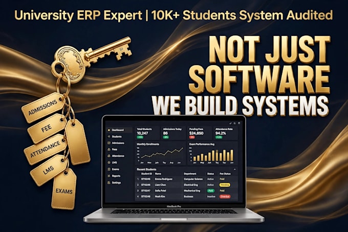 build complete school college university management system erp portal