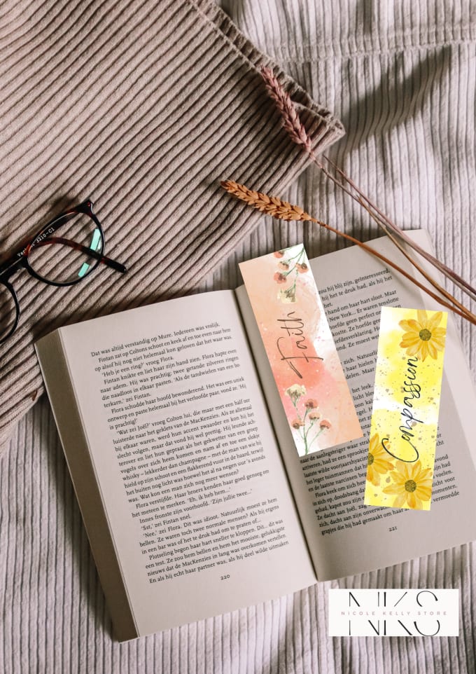 Create custom printable bookmarks by Nicolekp2001 Fiverr