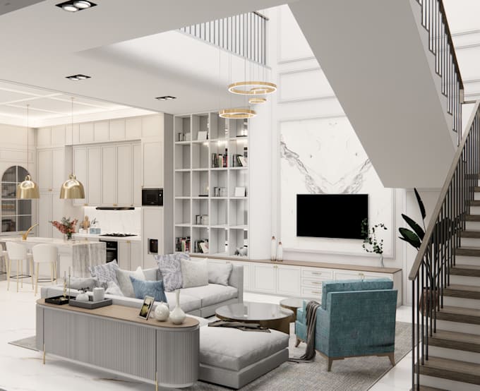 Design exterior and interior with realistic rendering by Yogaarih | Fiverr