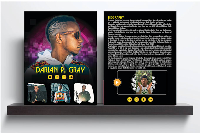 create your pro quality artist  epk with clickable links