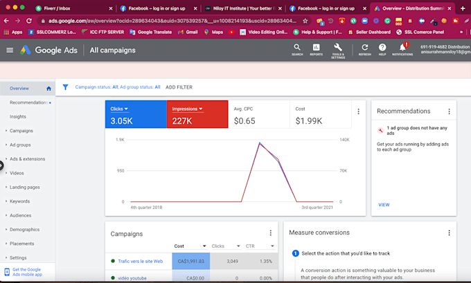 run and manage PPC ads, google adwords, search ads and optimize PPC ads campaign