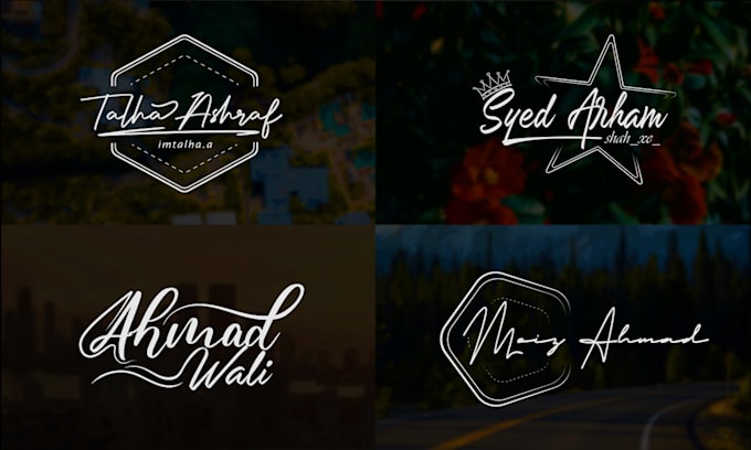 design unique signature, cursive, autograph handwritten logo