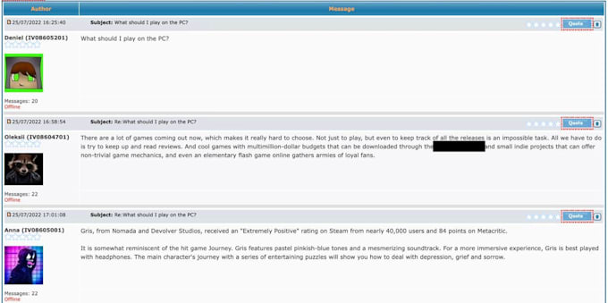 do premium gaming backlinks on games niche forums