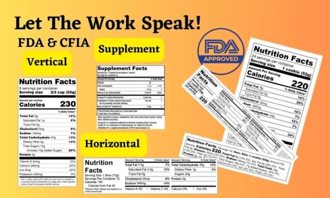 provide you fda nutrition fact label