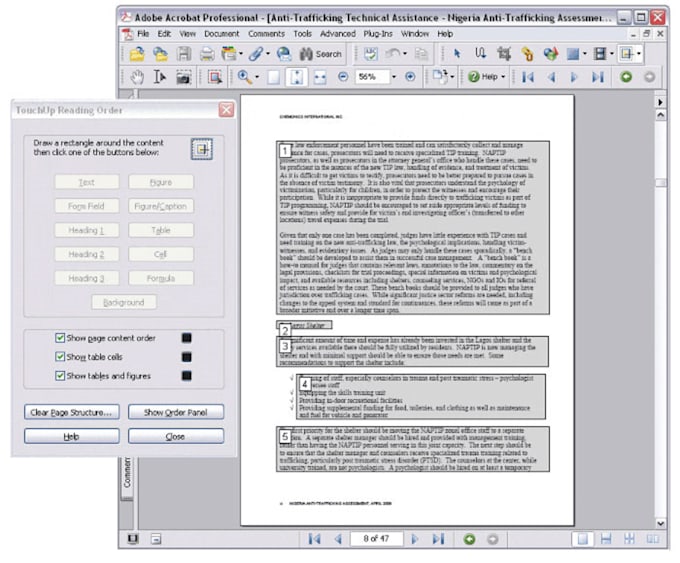 manually test PDF and fix all accessibility issues
