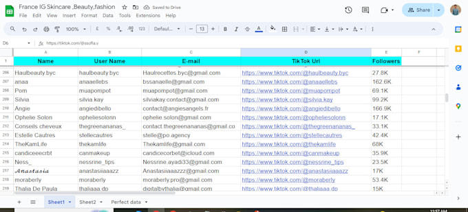 find tiktok instagram influencers email contact list for influencer marketing