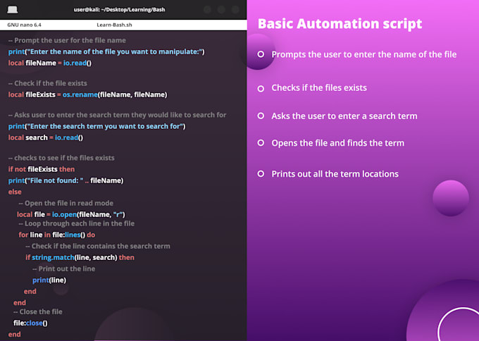 use lua to automate tasks