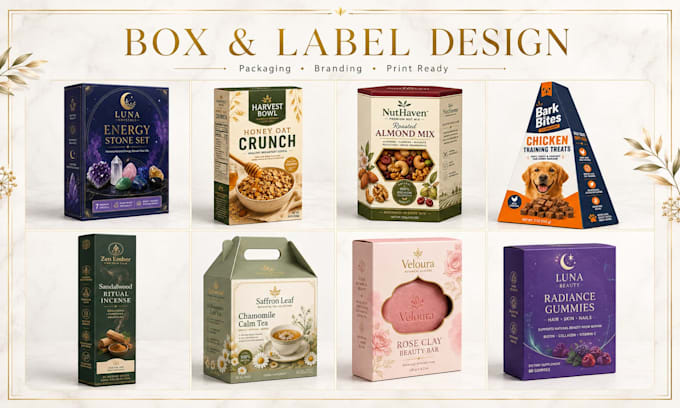 design custom box packaging with print ready dieline