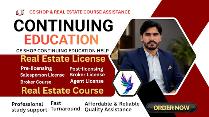 do ce shop, real estate course, license, and continuing education